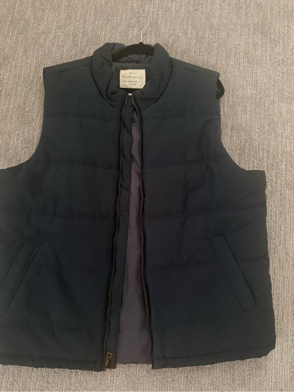Weatherproof Men's Navy Quilted Puffer Vest